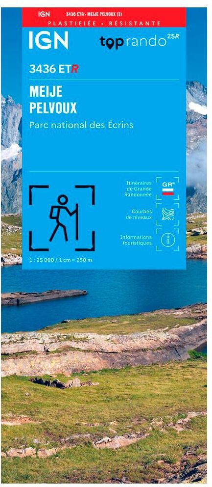 IGN  - 3436ETR Meije, Pelvoux, Parc national des Ecrins - Résistante - Carte