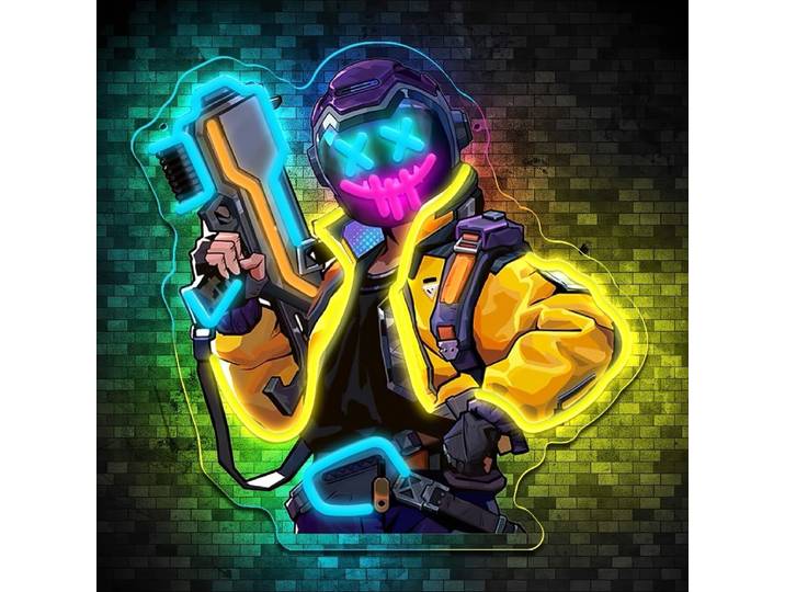 Enseigne néon Anime Joker Gamer, lumière LED USB pour bar, salle de jeux, garage, chambre à coucher, décoration néon personnalisée, cadeau, art mural lumineux