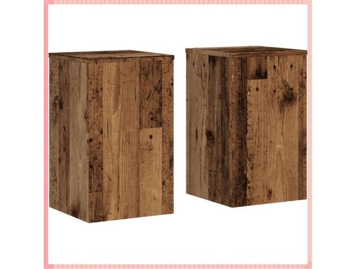 Support de Plante - Bois - Renforcé - Intérieur - Bois ancien - 30x30x50 cm - 2 pcs
