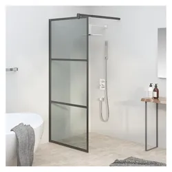 vidaXL, Duschkabine + Duschwand, Radorilla (Dunkelschwarz) (90 cm, 90 cm, 195 cm)