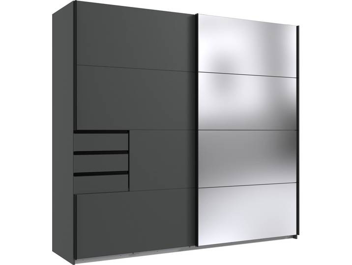 Z2 Schwebetürenschrank 2trg. SAIGON, Graphit, Holznachbildung