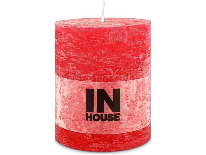 Inhouse Zylinderkerze Rustic 100x120 Rot