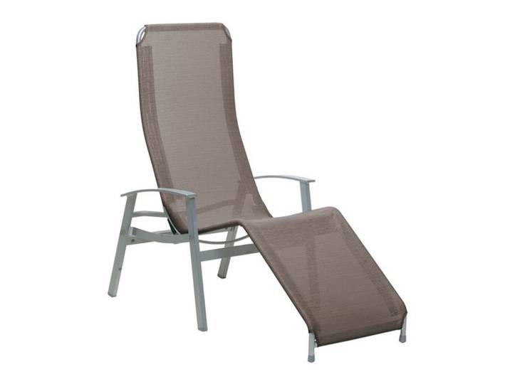 Karasek California Bäderliege Aluminium/Textilene Taupe Hellgrau