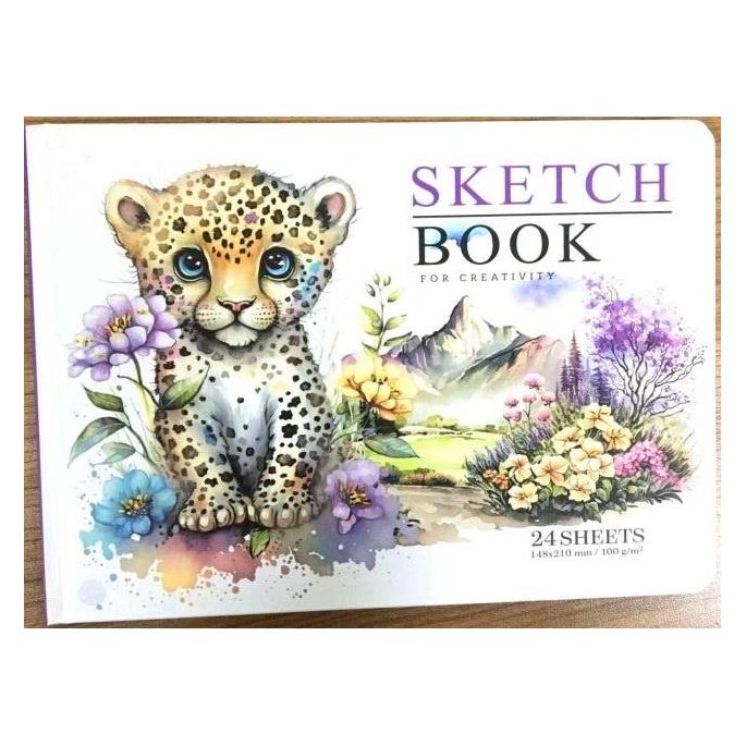 Teka Skizzenbuch N9576 A5 24 Blatt glatt Gepard (A5, Blanko) (47995468)