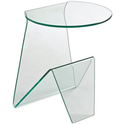 Beistelltisch PAROLI, transparent (transparent, transparent, transparent), B:45cm H:41cm T:41cm, Tische, Beistelltisch, Sicherheitsglas ESG
