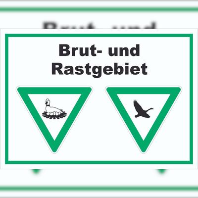 HB-Druck Brut- und Rastgebiet Schild A2 (420x594mm)