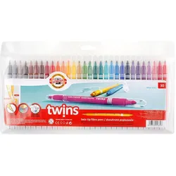 Koh-i-Noor, Marker, Twins-Marker, wendbar, 30 Farben (238656) (30x)