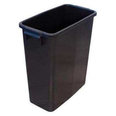 MultiLine Abfallbehälter 60 ltr. 56x28x60 cm schwarzer Kunststoff - Nicht lebensmittelecht (60 l) (5710876318455)