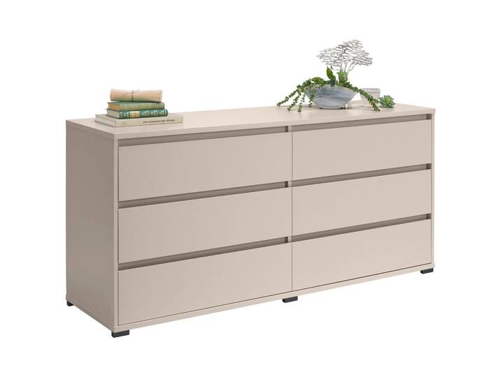 Carryhome Sideboard, Kaschmir, Kunststoff, 6 Schublade(n) Schubladen, 160.1x78.9x48 cm, Wohnzimmer, Kommoden & Sideboards, Sideboards