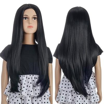 Lange blonde Prinzessinnenperücke für Kinder - Karnevalskostüm-Zubehör für Kinder, blonde Perücken, synthetische Perücken für Verkleidungen und Spiele