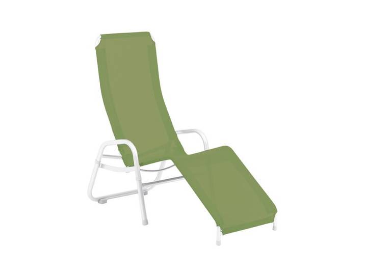 Karasek Bermuda Neo Bäderliege Aluminium/Textilene Weiß Grün