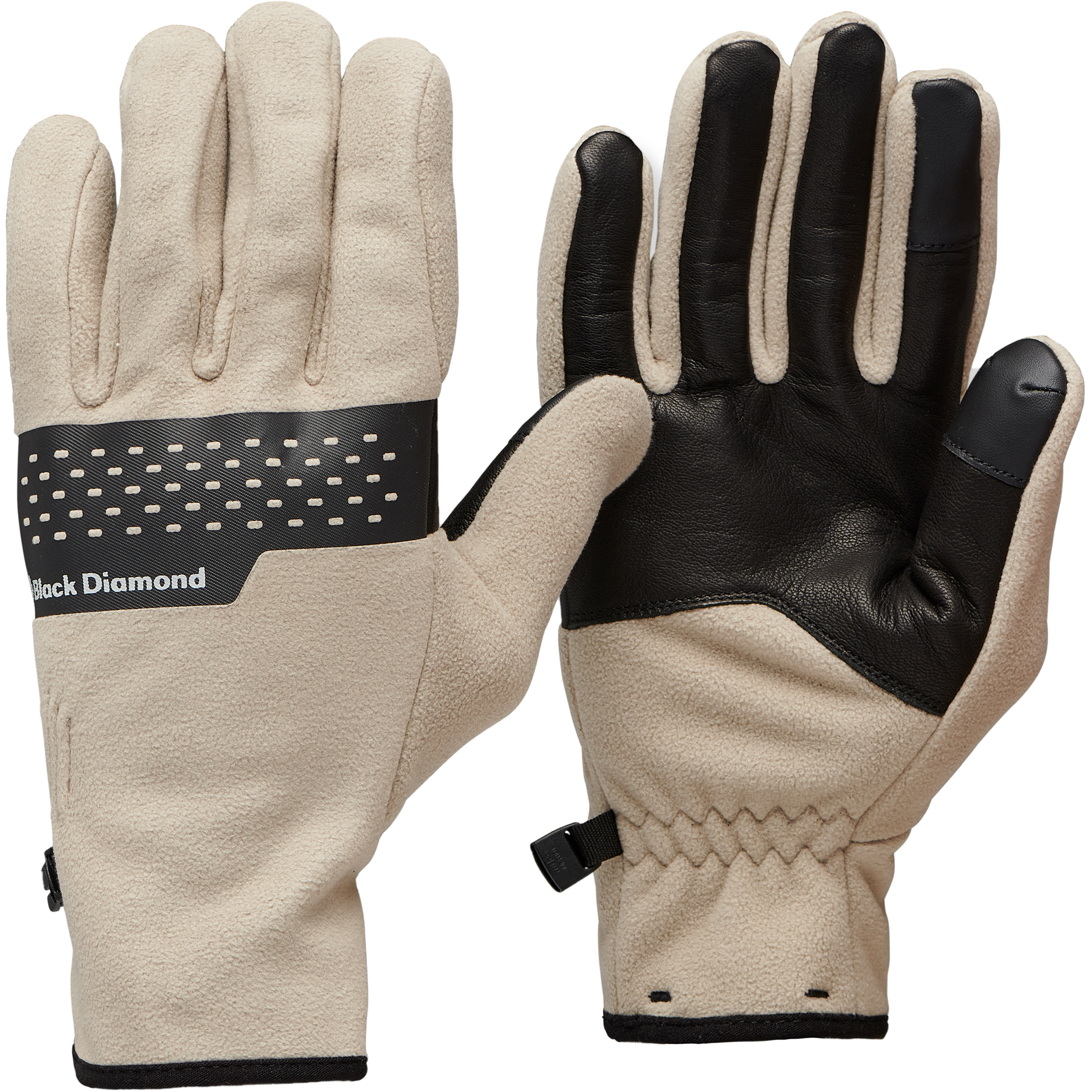 Black Diamond Alpine Fleece Fingerhandschuhe beige Größe XS Trekking Winddicht