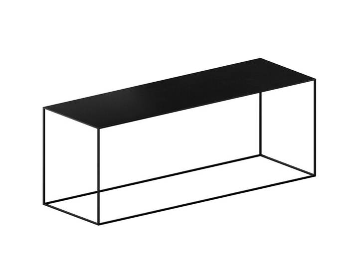 Kaffeetisch Slim Irony Low Table Zeus schwarz, Designer Maurizio Peregalli, 124x46x41 cm
