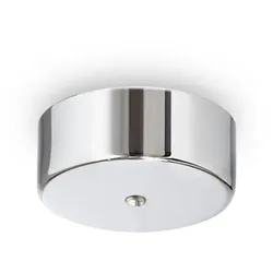Ideal Lux Baldachin MAGNETICO, rund, Ø 9cm, 1-fach, mittiger Auslass, magnetische Blende, chrom IDEA-244259