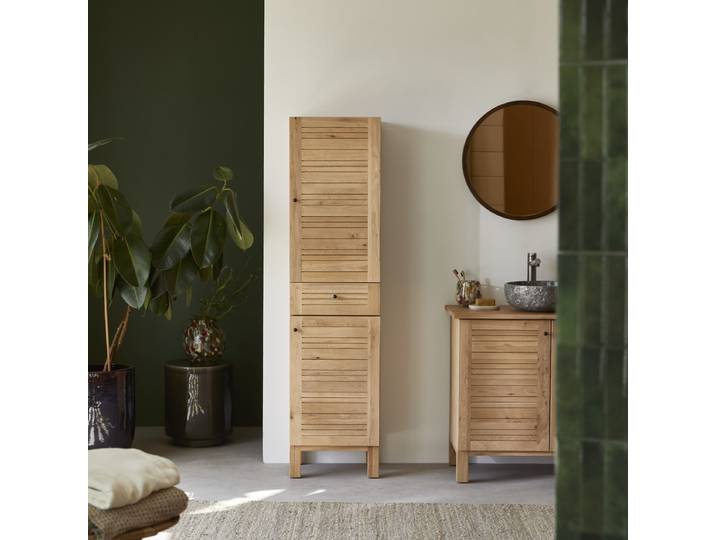 Hochschrank aus massiver Eiche Soho - Natur - Oak