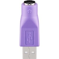 USB 2.0 Adapter, USB-A Stecker > PS/2 Buchse violett, für Kombo Tastatur