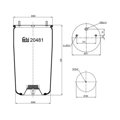 FEBI BILSTEIN Federbalg, Luftfederung 20481