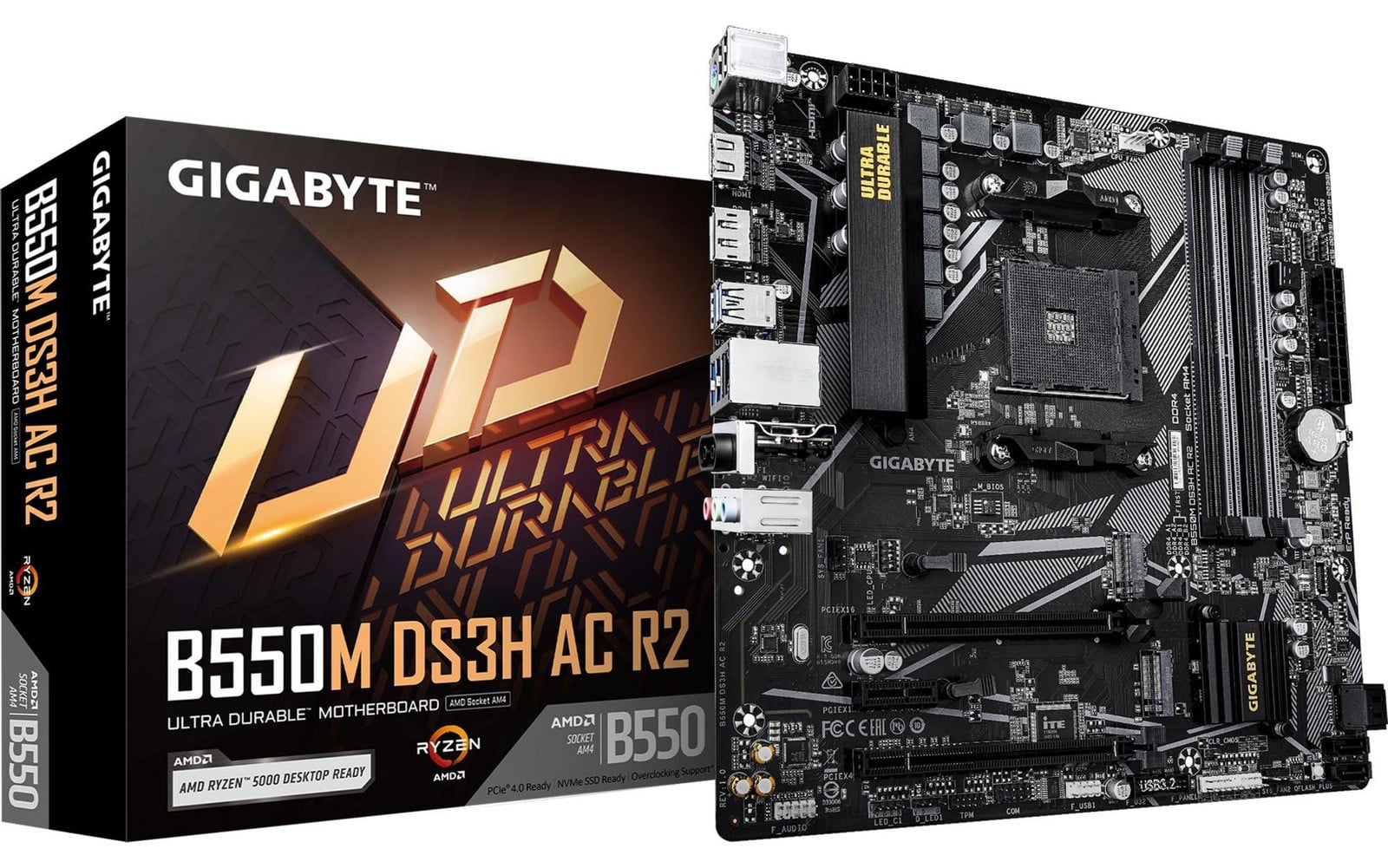 Gigabyte B550M DS3H AC R2 moederbord