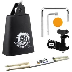 Meinl Cowbell AN-BB 4.5 Zoll Anika Nilles Beat Bell mit Trommelstöcken (Perkussion), Perkussion, Schwarz