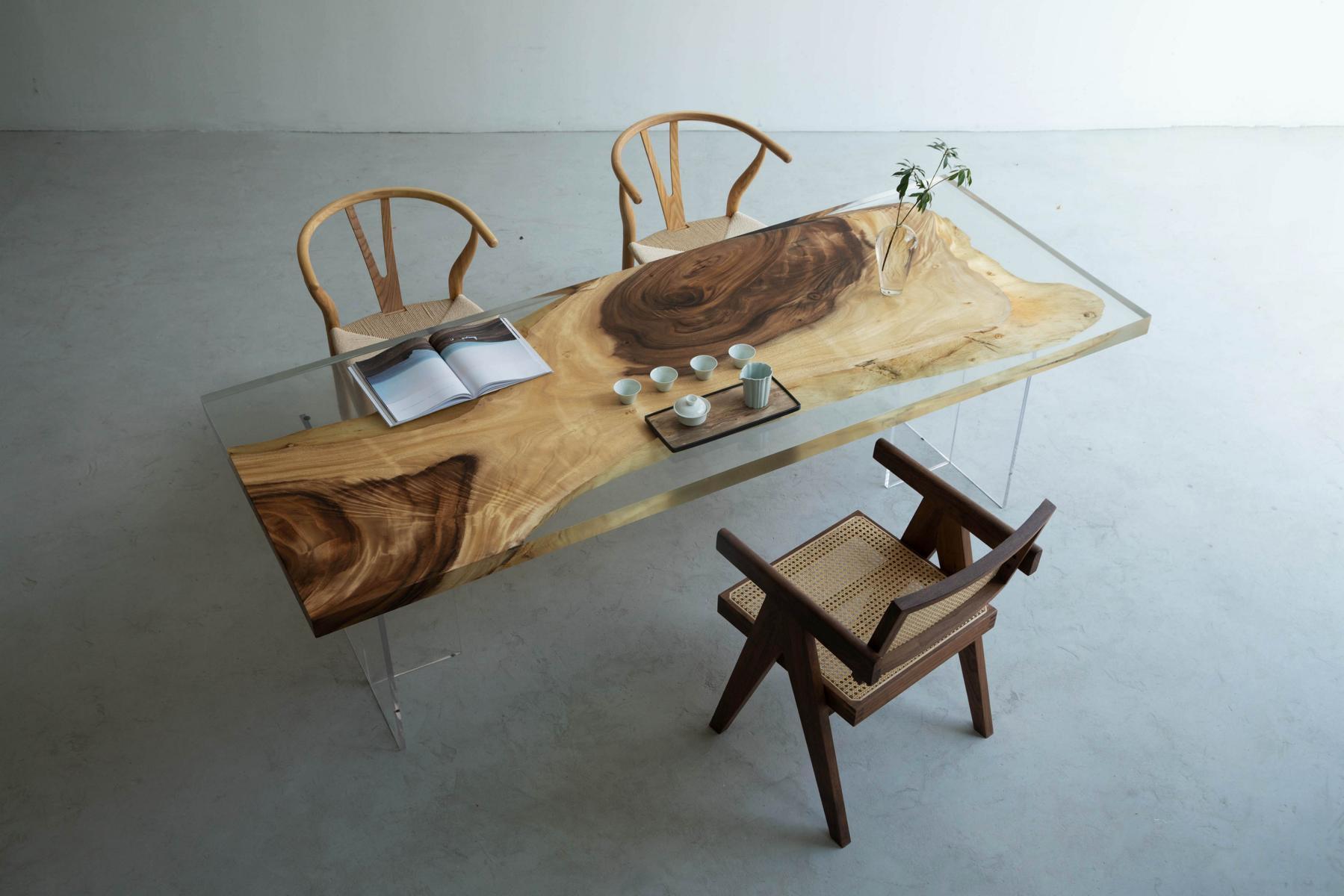 Epoxidharz Esstisch River Table Massiv Tische 200x90 Flusstisch Echtes Holz