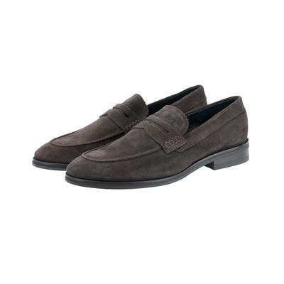 Slipper JOOP "velluto kleitos loafer slip on ld", Herren, Gr. 44, Leder, schwarzbraun, Rindsleder, Schuhe Slipper, Halbschuh, Mokassin, Schlupfschuh, Loafer mit weicher Lederinnensohle