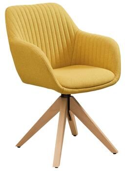 Art Leon Classical Swivel Office Accent Chair with Wood Legs