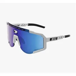 Scicon, Herren, Sportbrille, Aeroscope - Sport Performance Sunglasses, White/Multimirror (White Gloss, Multimirror Blue), Mehrfarbig