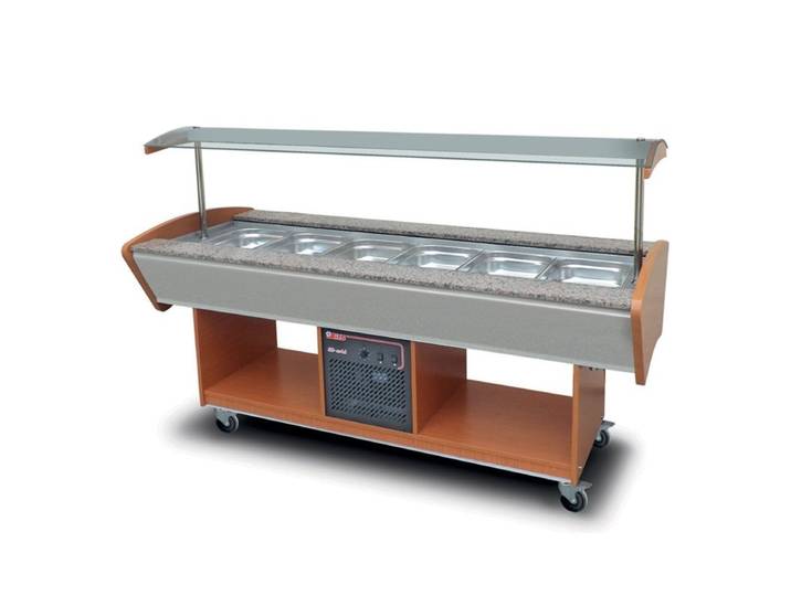 Buffet Self Service Réfrigéré Professionnel Central - 6 Bacs Gn 1/1 - Furnotel