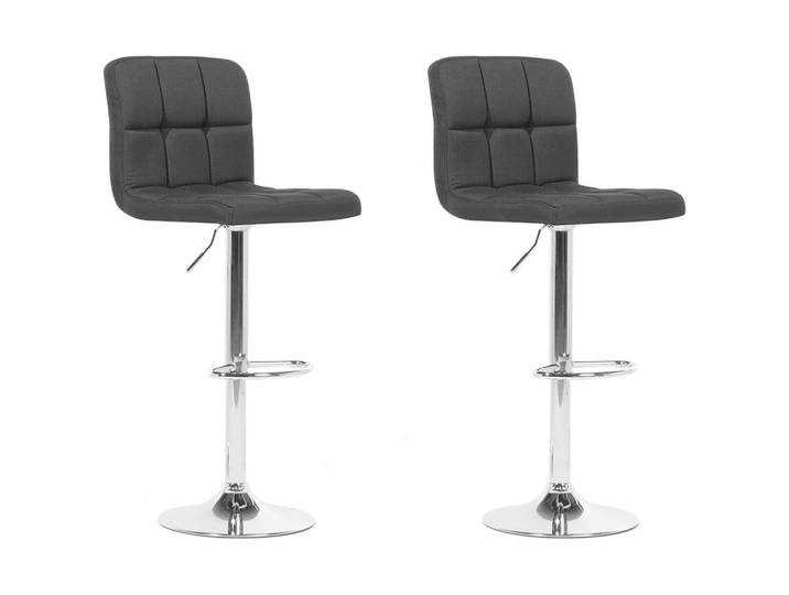 BARHOCKER 2er-Set Polsterbezug Schwarz Marion