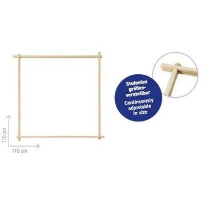 PEBARO WEB0253 - Seiden-Spannrahmen ca. 110 cm, Holz, Stufenlos größenverstellbar