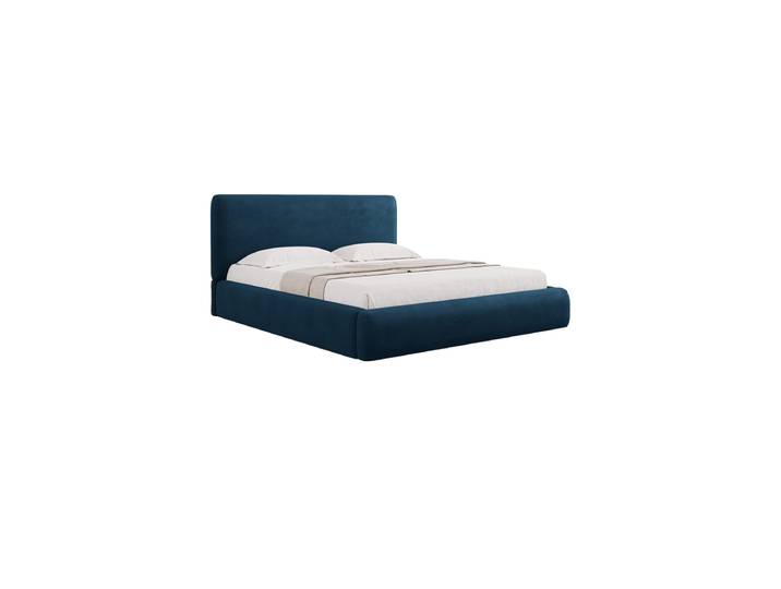 Design Polsterbett „Colonel“, Chenille Königsblau chosen by Bloomingloft