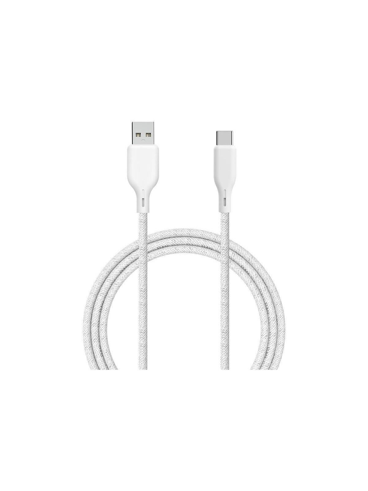 ESSENTIALS by UPSTRÖM 60W USB-A to USB-C Cable 2.5m - White