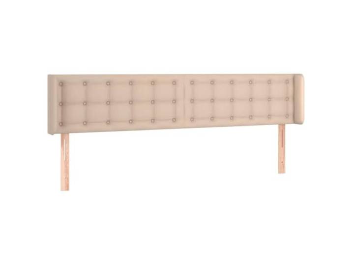Makastle Kopfteil mit Ohren Cappuccino-Braun 163x16x78 cm Kunstleder