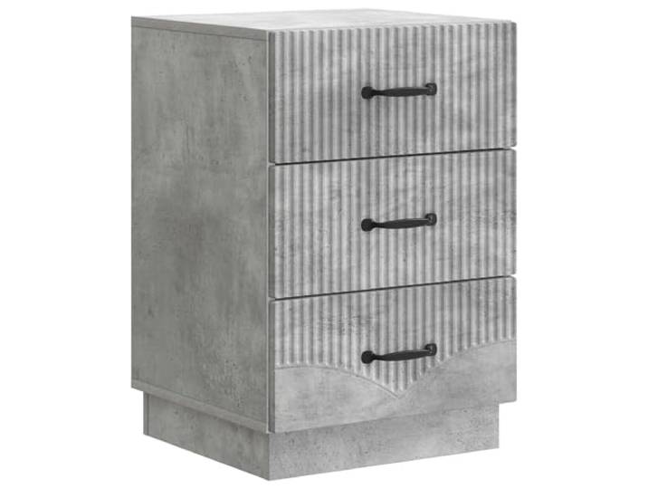 LMTYOENFG Nachttisch Betongrau 3 Schubladen Holzwerkstoff 43x41x63,5 cm Praktische Nachtkommode fürs Schlafzimmer mit viel Stauraum, moderner Betonoptik und robuster Standfestigkeit im Alltag.
