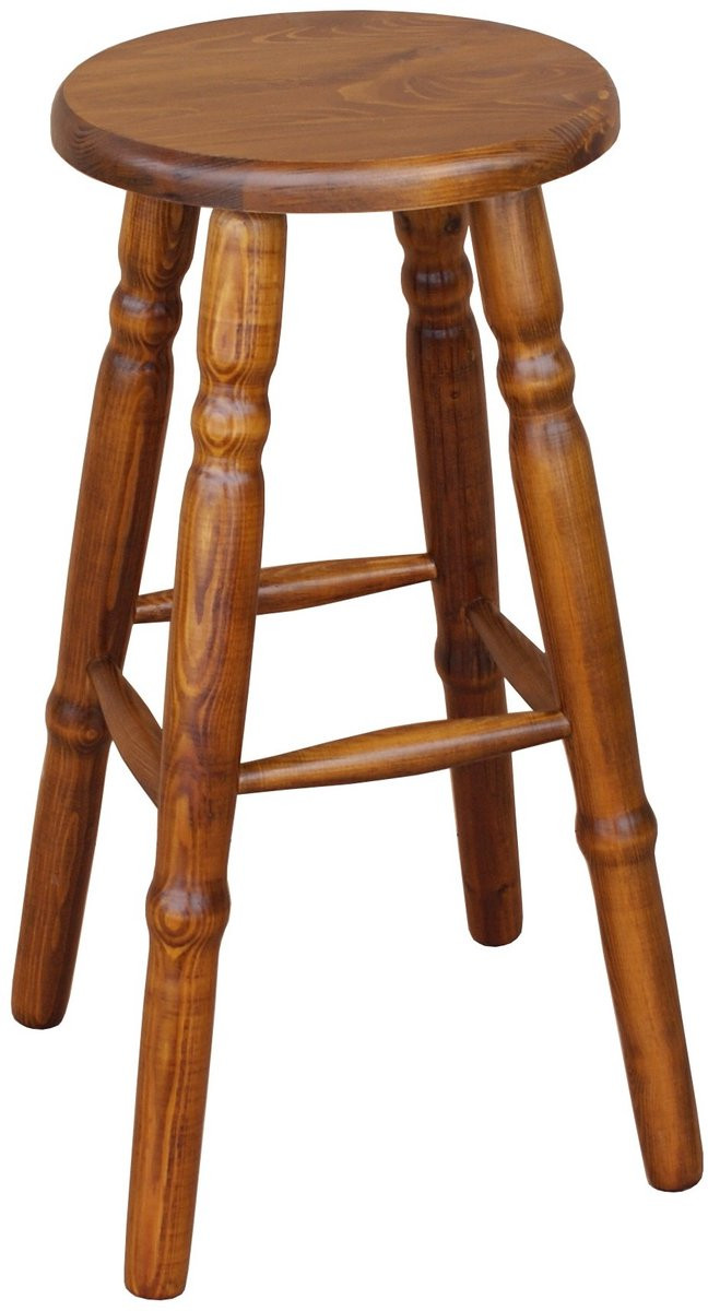 Metdrew Houten Bar Kruk - Rustiek Eiken - Hoogte: 62 cm