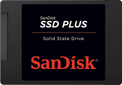 Disco duro SSD interno 2 TB - SANDISK PLUS, 2.5", Hasta 545 MB/s lectura, 515 escritura, SATA, Negro
