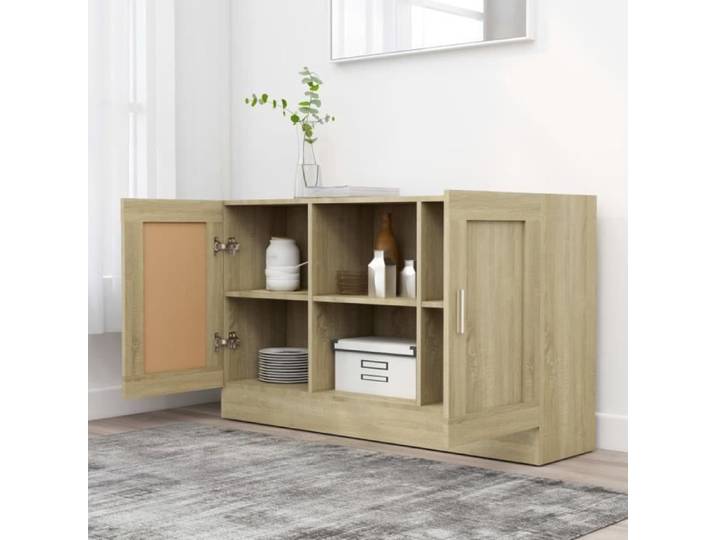 JIM - MEUBLE ENFILADE - Buffet Chêne sonoma 120x30 5x70 cm Aggloméré(6499)
