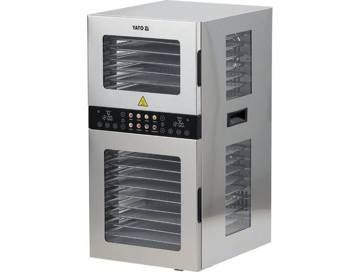 Yato Dörrautomat Lebensmitteltrockner 20 Bleche, 1500 W 1500 W, Lebensmitteltrockner 20 Bleche, 1500 W