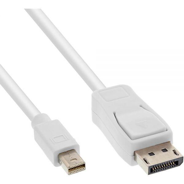 InLine® InLine Mini DisplayPort zu DisplayPort Kabel 1.5m, vergoldete Kontakte, weiß 17134