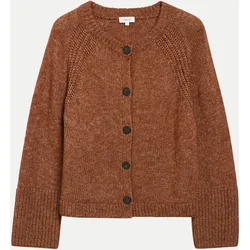 Strickjacke mit Rundhalsausschnitt Braun 40