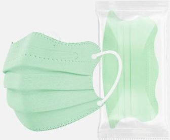 Uplift Picks Butterfly Shaped Disposable Face Masks Pink 3 Layer Protective Masks For Women green 100 Pcs