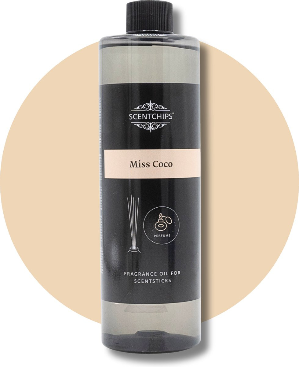 Scentchips Geurstokjes Navulling Miss Coco Geurverspreider Luchtverfrisser Huisparfum 400ml