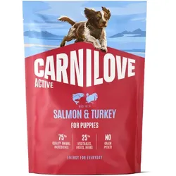 CARNILOVE Active Dog Lachs & Pute für Welpen 1,5 kg
