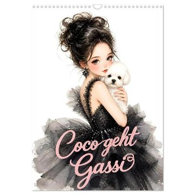 Coco geht Gassi (Wandkalender 2027 DIN A3 hoch), CALVENDO Monatskalender
