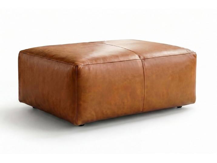 KAWOLA Hocker CELESTE Leder - Eleganz trifft modernen Komfort, Echtleder Hocker – Luxuriös, langlebig, stilvoll kombiniert