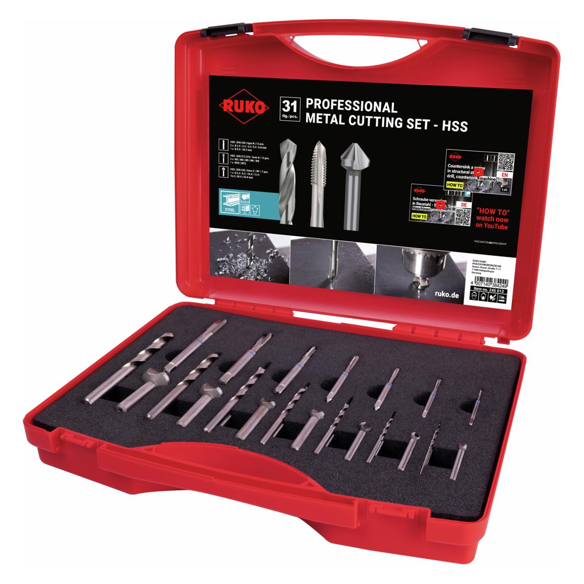 Ruko Profi-set für die Metallzerspanung HSS (32917573)