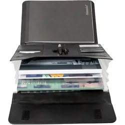 Alassio, Mappe, F„chermappe RPET, A4, recyceltes PET, anthrazit (A4)