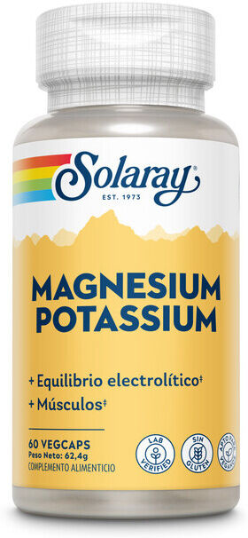 Solaray Magnesium Potassium 60 Veg Cápsulas