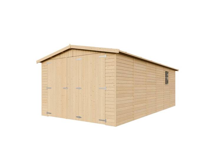 HOLZGARAGE Abstellraum mit Fenstern- H222x616x324 cm /18 m2 - M102