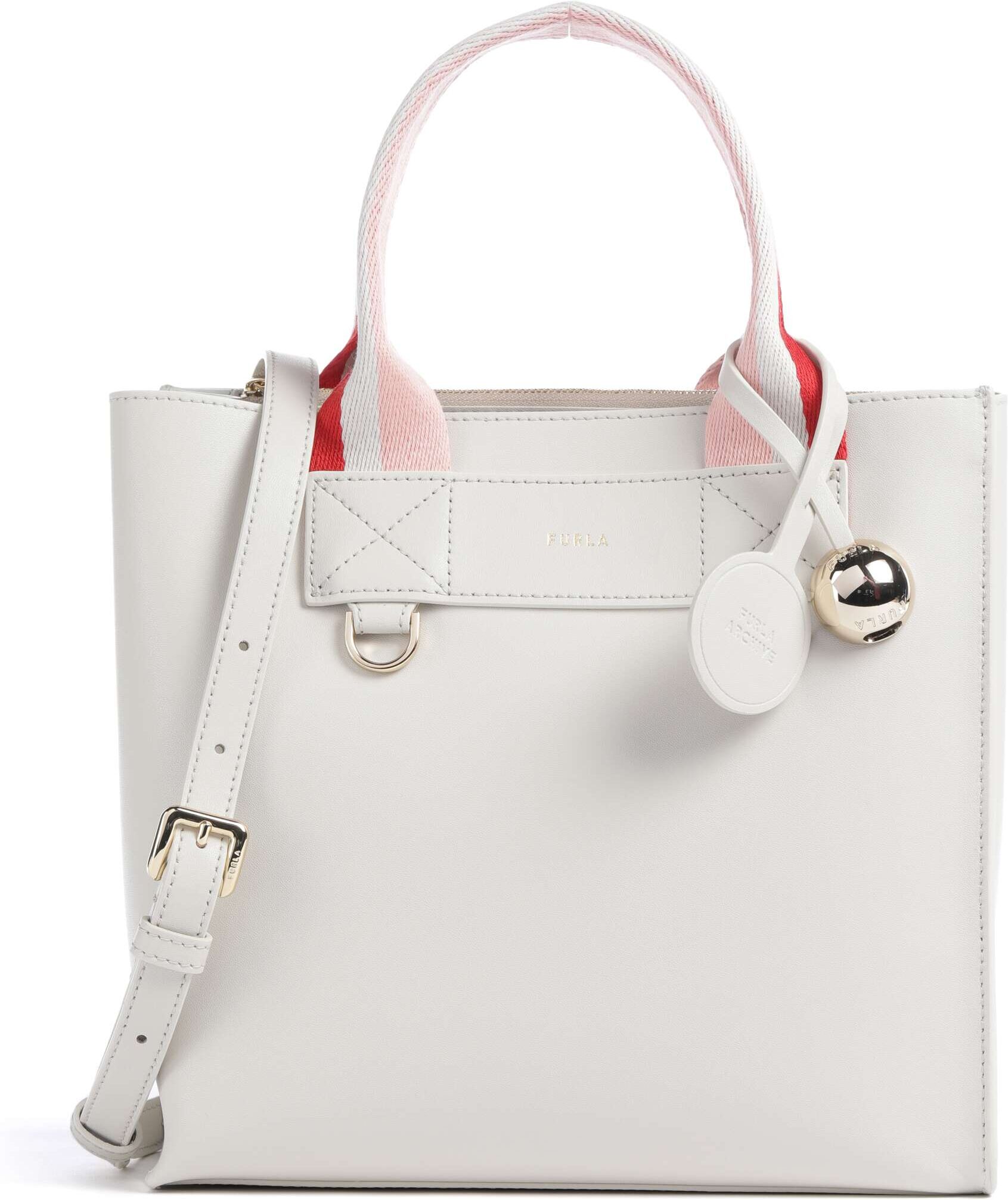 Furla Divide It S Handtasche aus Leder, weiß